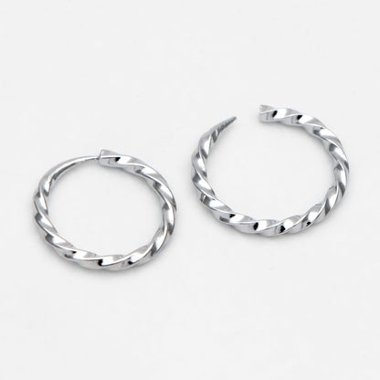 20pcs Gold/ Silver tone Open Jump Rings 11mm, Gold/ Rhodium plated Brass, Twisted Split Jumpring, Loop Hoop Earring (GB-498)