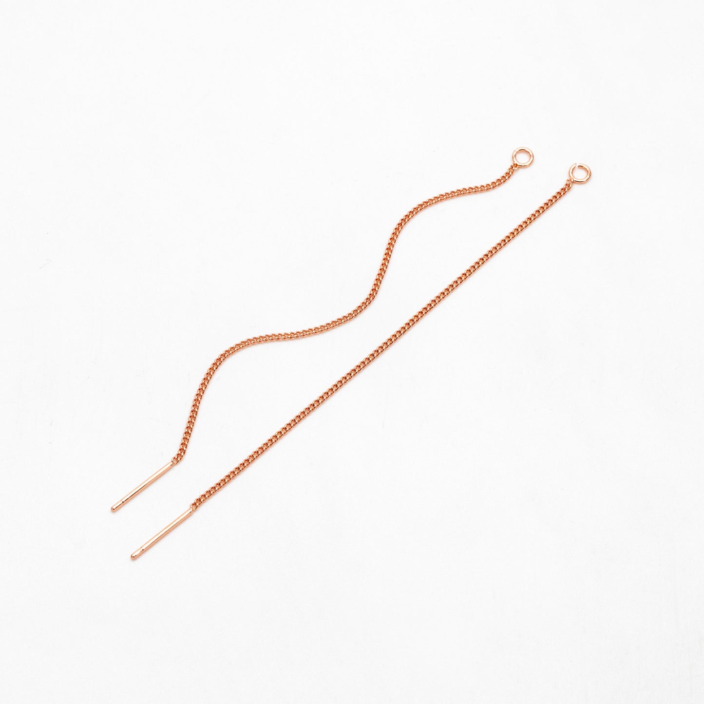 10pcs Gold/ Silver/ Rose Gold Threader Earrings, Earwire Thread with Open Jump Ring, Earring Components Wholesale (GB-333-A)