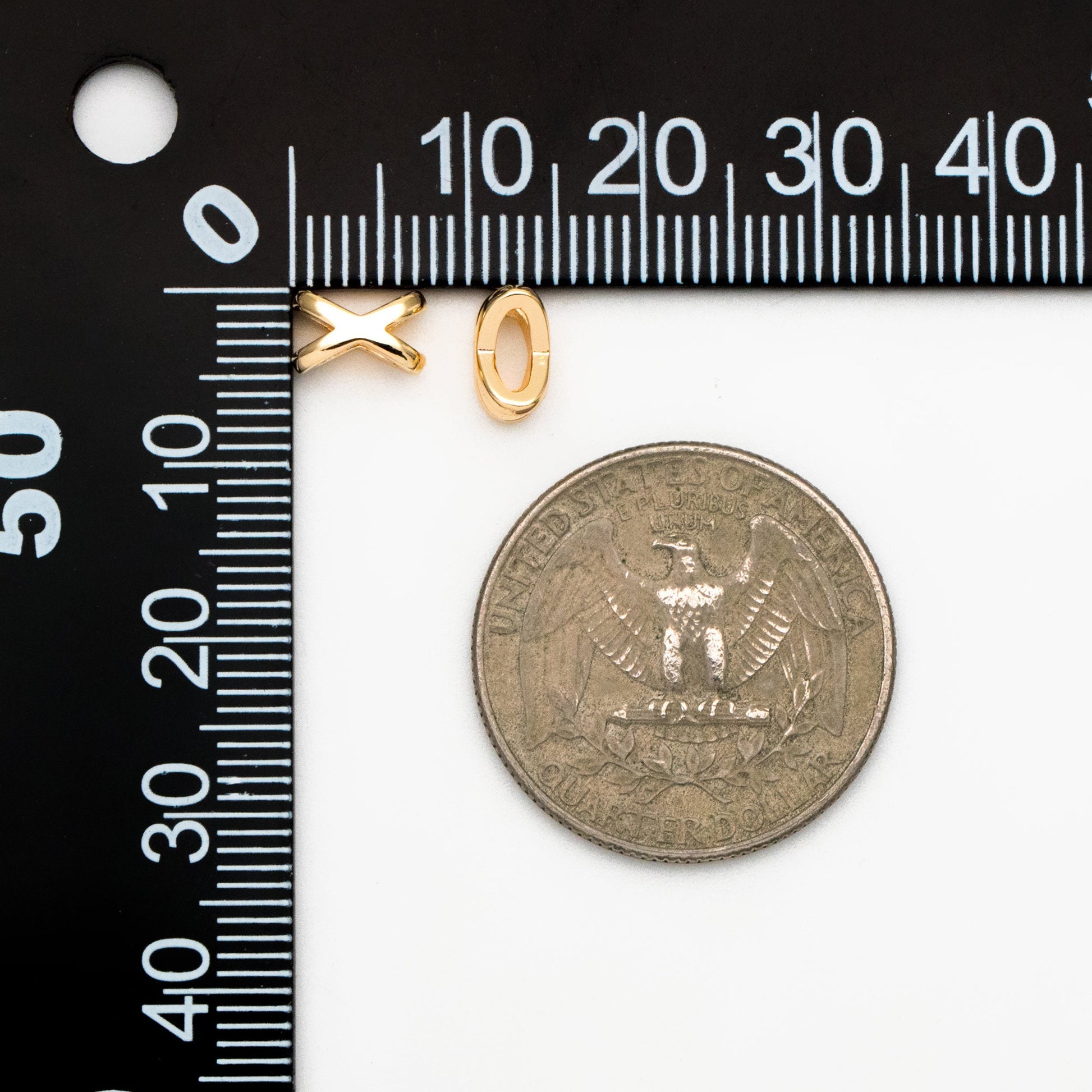 10pcs Gold X Shape Slider Spacer Beads, 8x5mm, 18K Gold plated Brass, Slider Bead for Leather Cord or Bracelet (GB-4277)