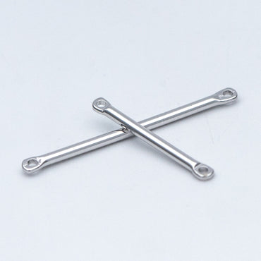 10pcs Gold/ Silver tone Tube Bar Connectors, Gold/ Rhodium plated Brass Stick Charm Pendants, 20/ 25/ 30/ 40mm Multi Size (GB-642)