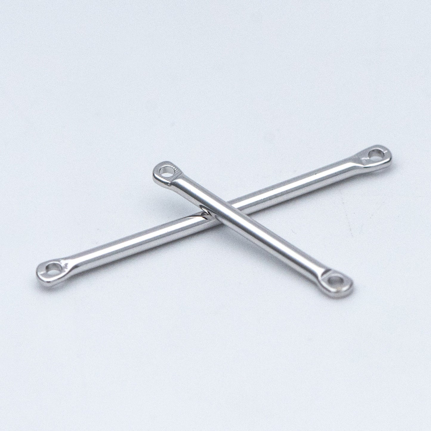 10pcs Gold/ Silver tone Tube Bar Connectors, Gold/ Rhodium plated Brass Stick Charm Pendants, 20/ 25/ 30/ 40mm Multi Size (GB-642)