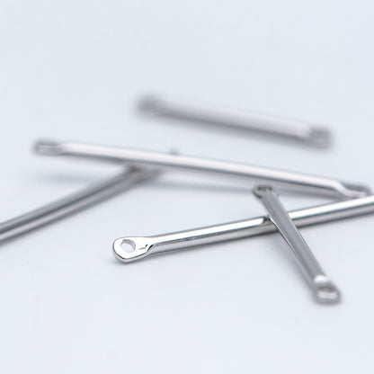 10pcs Gold/ Silver tone Tube Bar Connectors, Gold/ Rhodium plated Brass Stick Charm Pendants, 20/ 25/ 30/ 40mm Multi Size (GB-642)