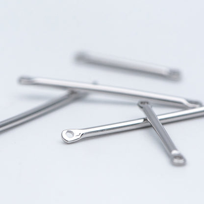 10pcs Gold/ Silver tone Tube Bar Connectors, Gold/ Rhodium plated Brass Stick Charm Pendants, 20/ 25/ 30/ 40mm Multi Size (GB-642)