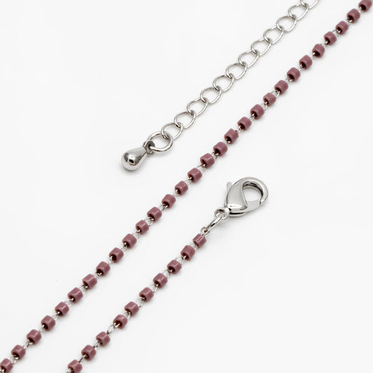 Miyuki Seed Bead Chain 1.8mm, Adjustable Bracelet/ Anklet/ Necklace, Ready to Wear (#LK-303)