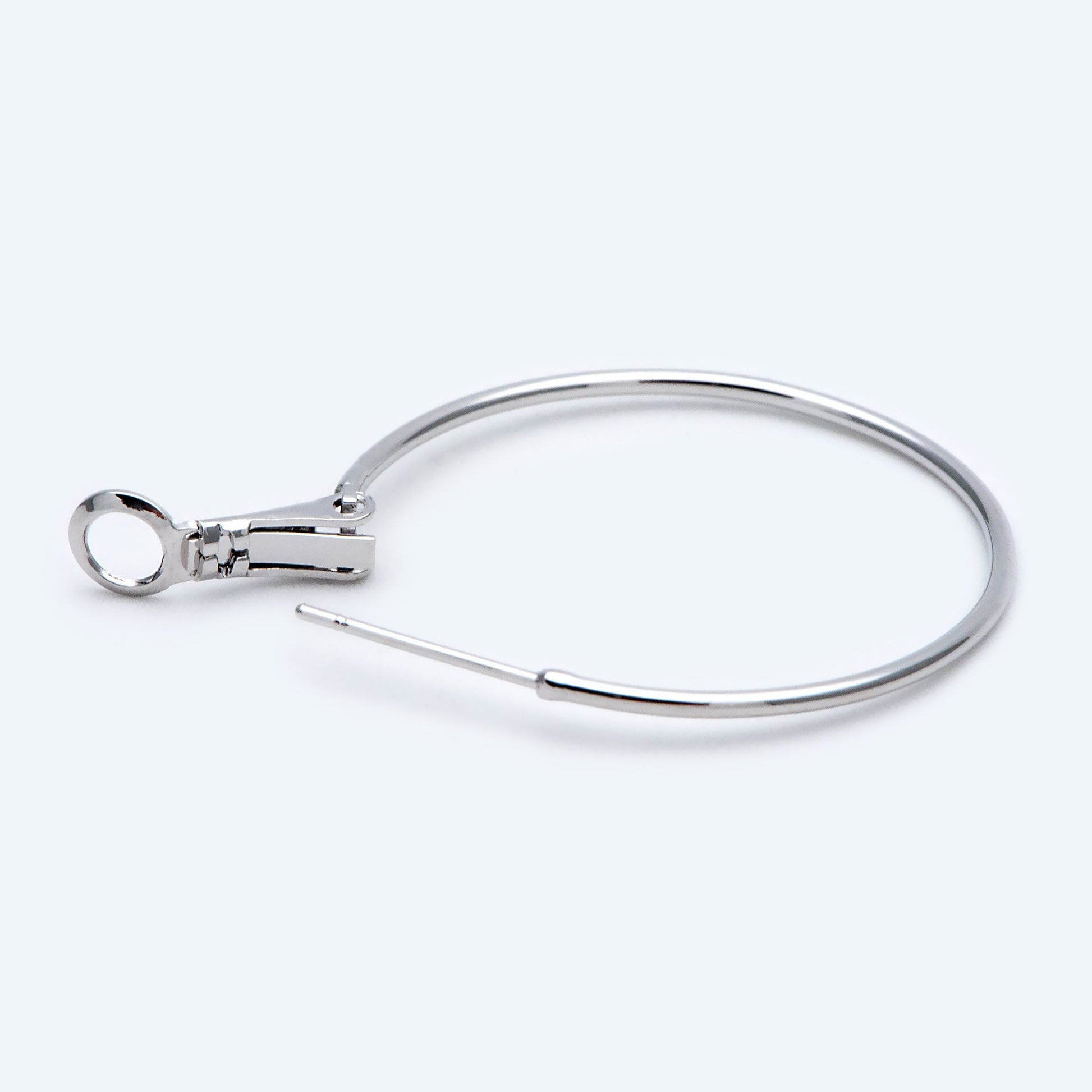 10pcs Gold/ Silver Tone Round Leverback Ear Hooks 20/ 25/ 30/ 40mm, 18K Gold/ Rhodium plated Brass, Earring Hoop Components (GB-605)