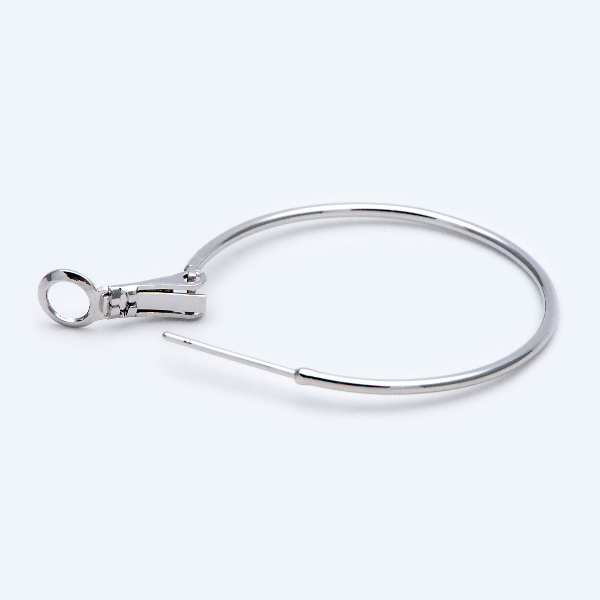 10pcs Gold/ Silver Tone Round Leverback Ear Hooks 20/ 25/ 30/ 40mm, 18K Gold/ Rhodium plated Brass, Earring Hoop Components (GB-605)