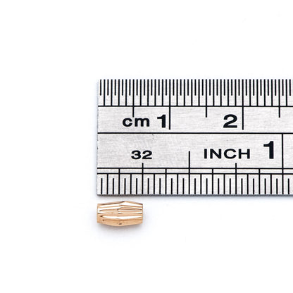 20pcs Gold/ Silver tone Oval Beads 6x3.5mm, Real Gold/ Rhodium plated Brass Tube Spacers (GB-715)