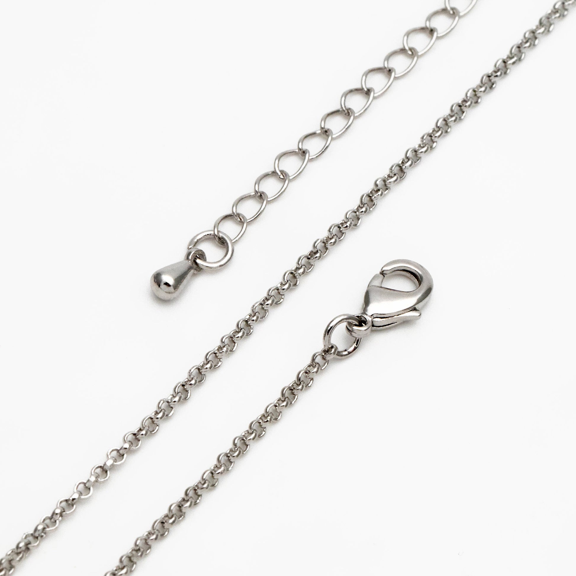 Gold/ Silver Round Cable Chains 1.6mm, Finished Bracelet/ Anklet/ Necklace with Extender Chain, Ready to Wear (#LK-347)