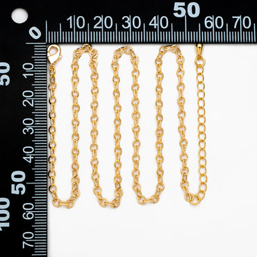 Gold Round Cable Chain, Finished Bracelet/ Anklet/ Necklace with Extender Chain, Ready to Wear (#LK-404)