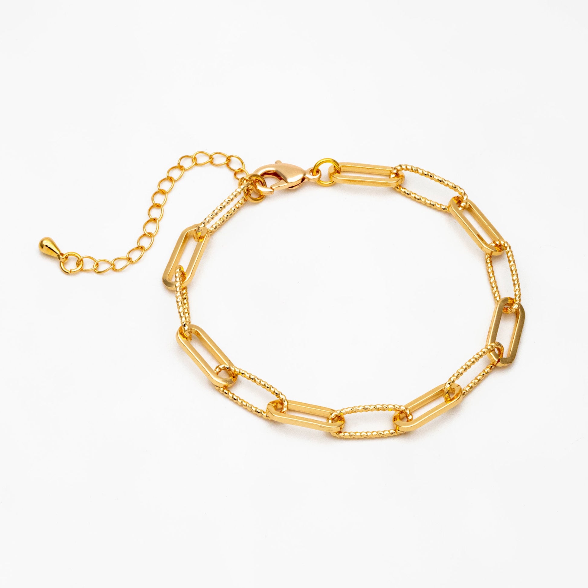 Gold/ Silver Oval Link Chain 5.5mm, Finished Bracelet/ Anklet/ Necklace with Extender Chain, Ready to Wear (#LK-409)