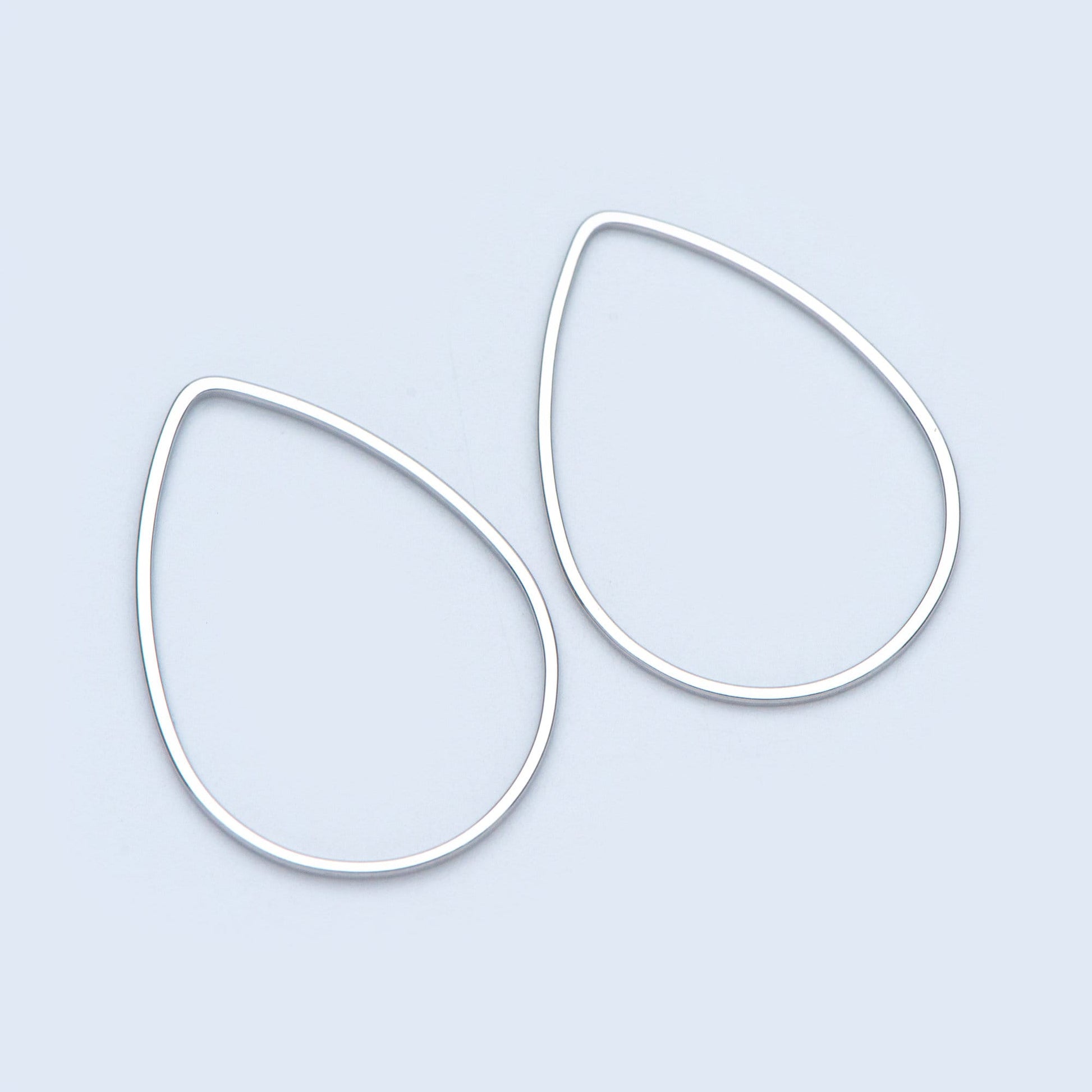 10pcs Gold/ Silver/ Rose Gold Teardrop Link Connector Charms 32/ 38mm, Gold/ Rhodium plated Brass Geometric Shape Pendants (GB-097)