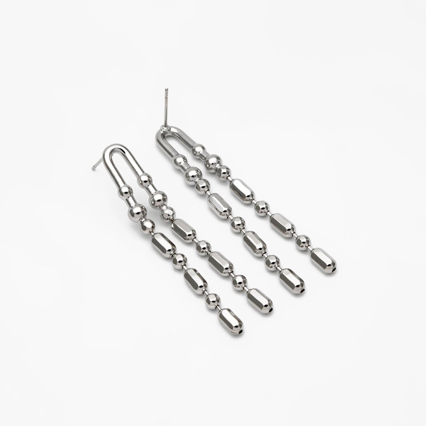 4pcs Gold/ Silver Chain Tassel Earrings, Tassel Stud Earring, Dangling Earrings, Minimalist Earrings (GB-4303)