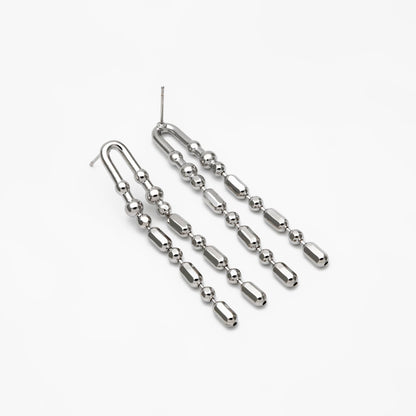 4pcs Gold/ Silver Chain Tassel Earrings, Tassel Stud Earring, Dangling Earrings, Minimalist Earrings (GB-4303)