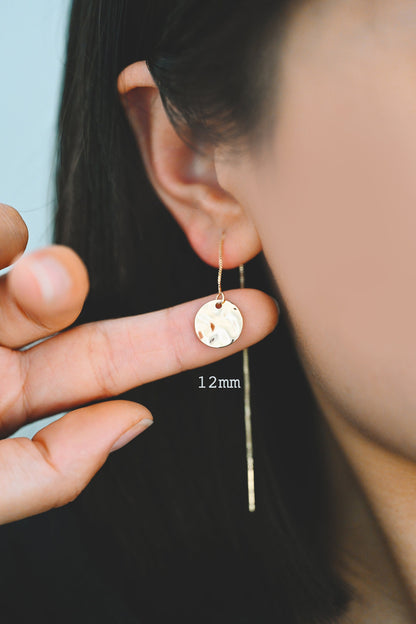 10pcs Gold/ Silver Tone Hammered Disc Charms 8/ 10/ 12/ 16mm, Gold/ Rhodium plated Brass Coin Tags, Round Textured Coin Pendants (GB-020)