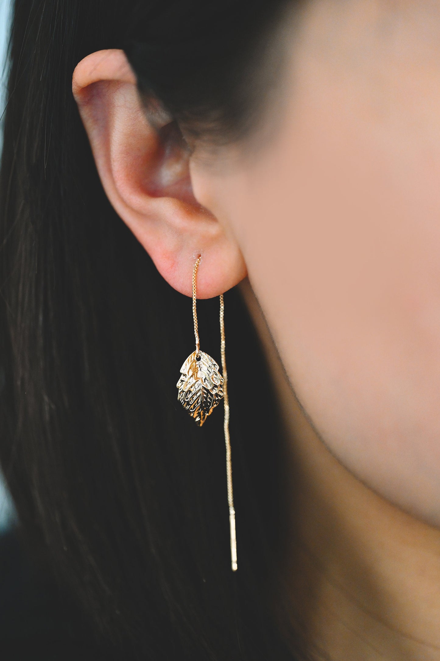 10pcs Gold plated Brass Leaf Charms 18mm (GB-028)