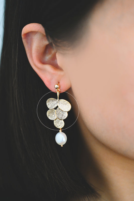 10pcs Gold plated Brass Leaf Charms, Leaf Pendants Connector 29x19mm (GB-4391-H)