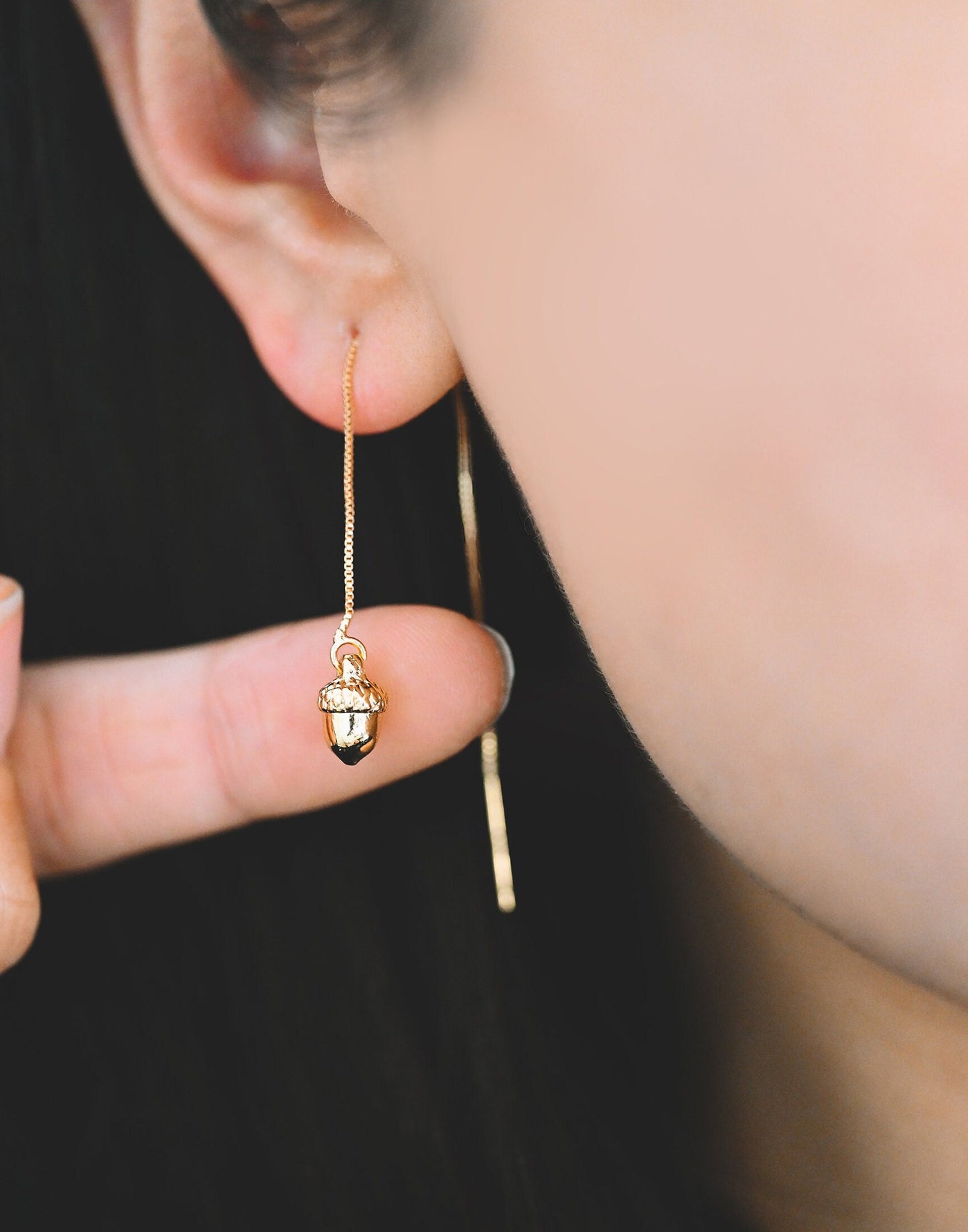 10pcs Mini Gold/ Rhodium plated Brass Acorn Charms 9x6mm, Lead Nickel Free (GB-4589-B)