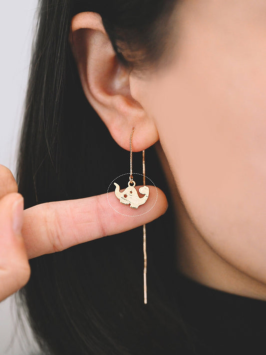 10pcs Gold Dinosaur Charms 14mm, Real Gold plated Brass, Color Not Easily Tarnish (GB-327)