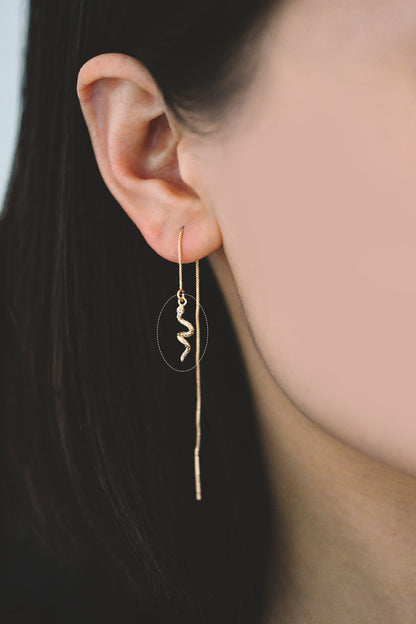 4pcs CZ Pave Snake Charm, 18K Gold Plated Brass, Snake Necklace, Snake Jewelry Snake Pendant (GB-2756-A)