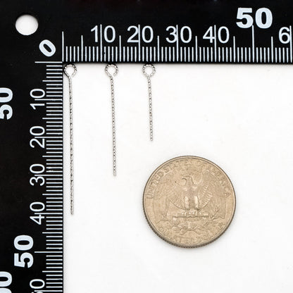 100pcs Gold/ Silver Tone Eye Pins, 20/ 30/ 40mm by 0.7mm, Gold/ Rhodium plated Brass Eyepins Wholesale (GB-1434)