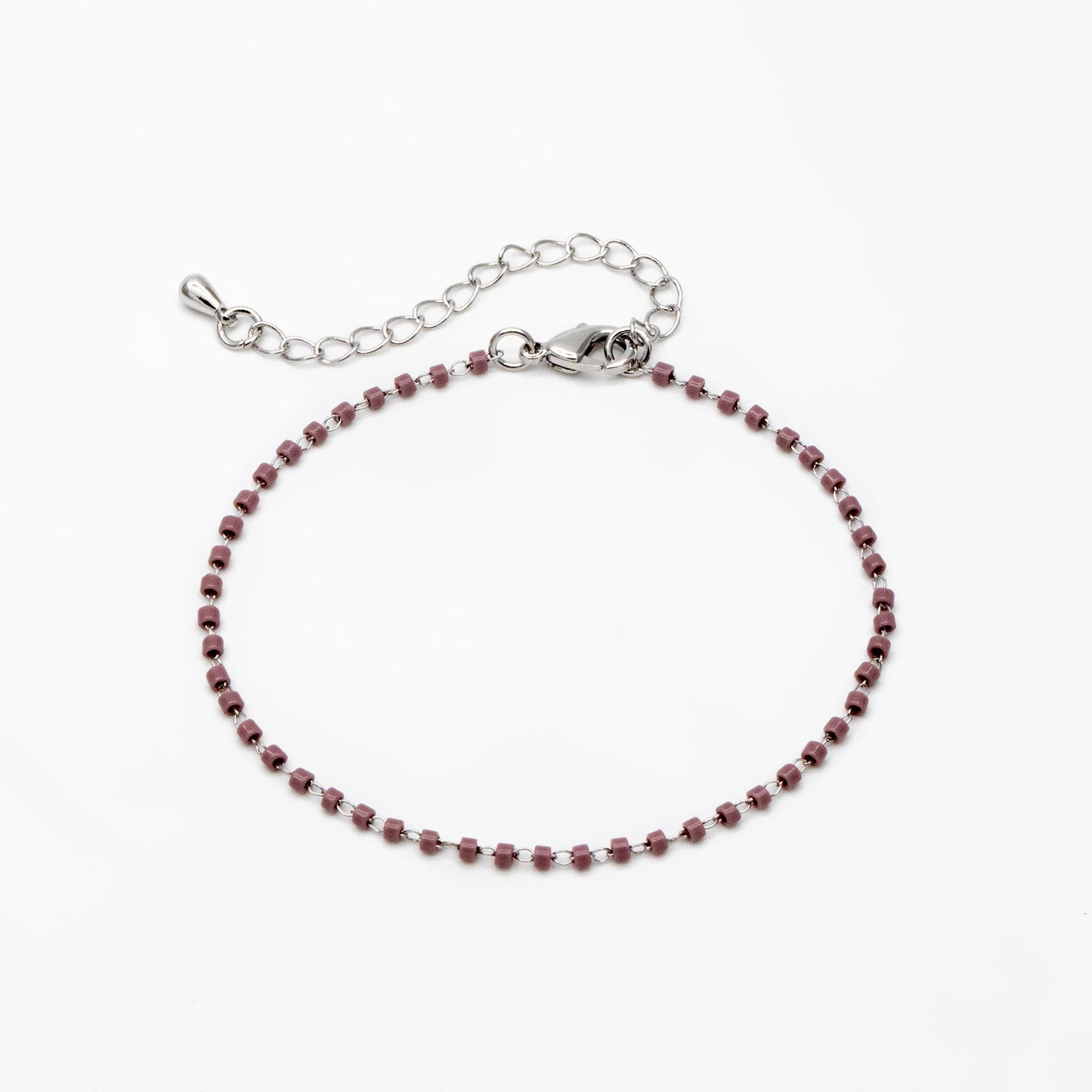 Miyuki Seed Bead Chain 1.8mm, Adjustable Bracelet/ Anklet/ Necklace, Ready to Wear (#LK-303)