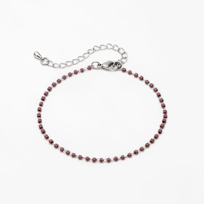 Miyuki Seed Bead Chain 1.8mm, Adjustable Bracelet/ Anklet/ Necklace, Ready to Wear (#LK-303)