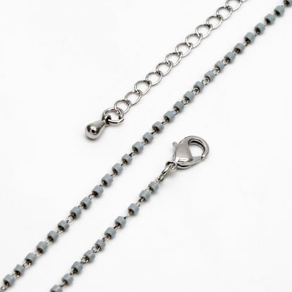 Miyuki Seed Bead Chain 1.8mm, Adjustable Bracelet/ Anklet/ Necklace, Ready to Wear (#LK-303)