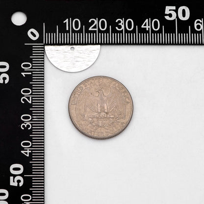 10pcs Brushed Gold/ Silver Semicircle Charms 21/ 24mm, Geometric Disc Coins, Semi Round Pendants (GB-3817)