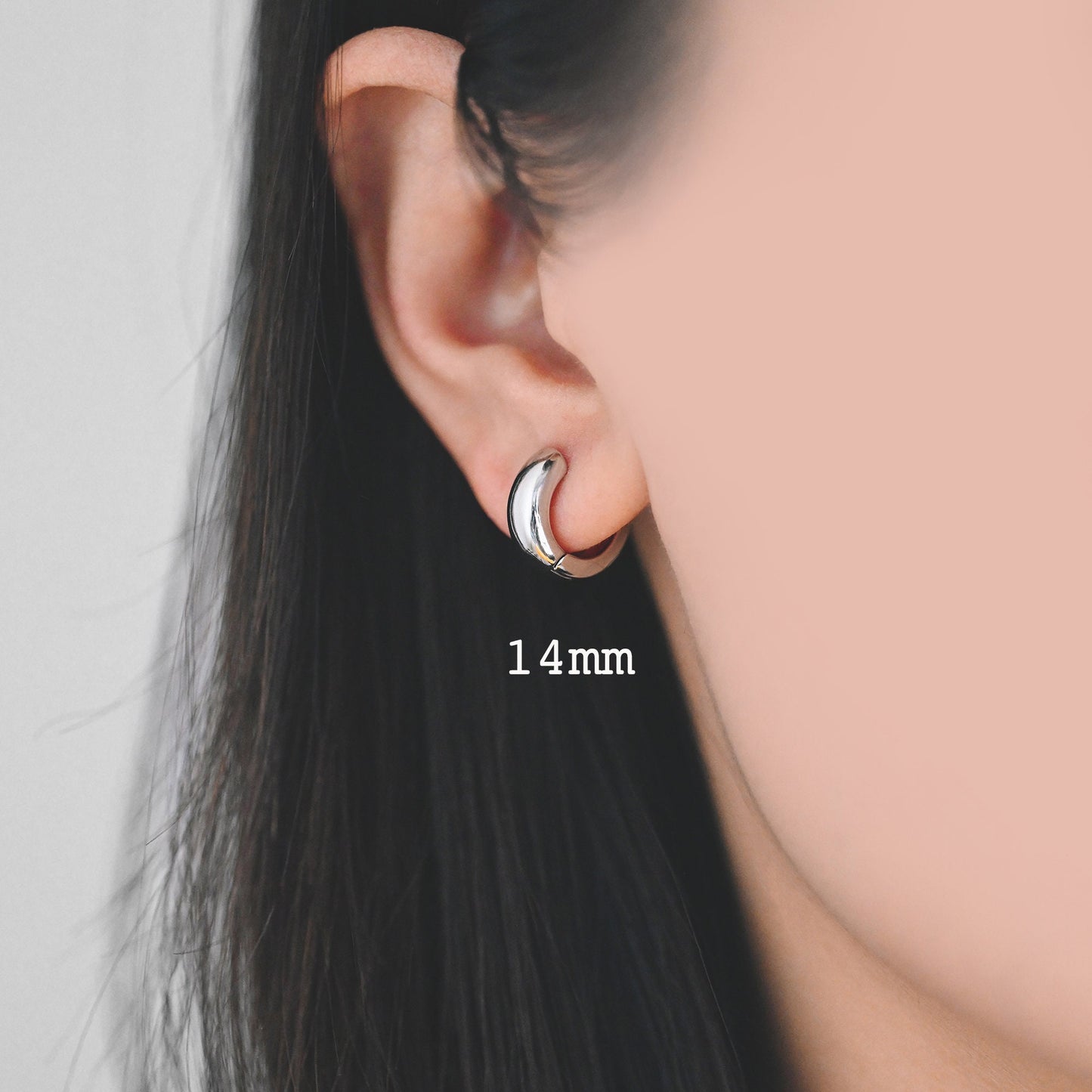 10pcs Gold/ Silver Tone Hoop Earrings, 14/ 16/ 18mm, Gold/ Rhodium plated Huggie Earrings, Small Hoop Earrings (GB-1678)