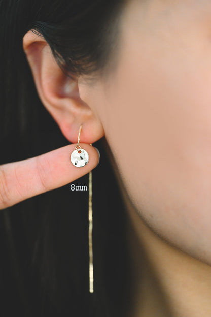 10pcs Gold/ Silver Tone Hammered Disc Charms 8/ 10/ 12/ 16mm, Gold/ Rhodium plated Brass Coin Tags, Round Textured Coin Pendants (GB-020)