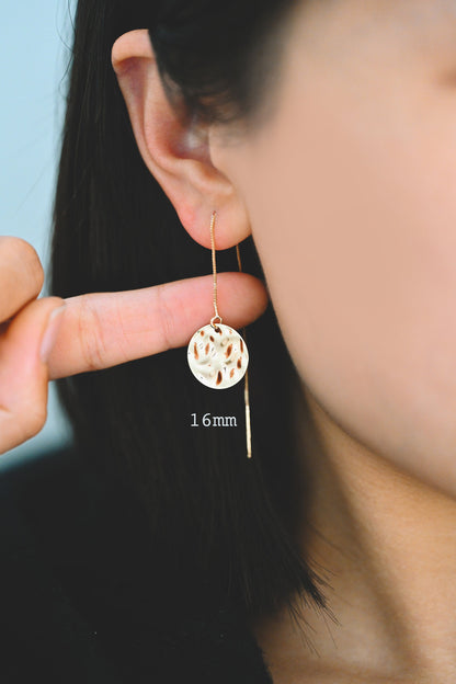 10pcs Gold/ Silver Tone Hammered Disc Charms 8/ 10/ 12/ 16mm, Gold/ Rhodium plated Brass Coin Tags, Round Textured Coin Pendants (GB-020)