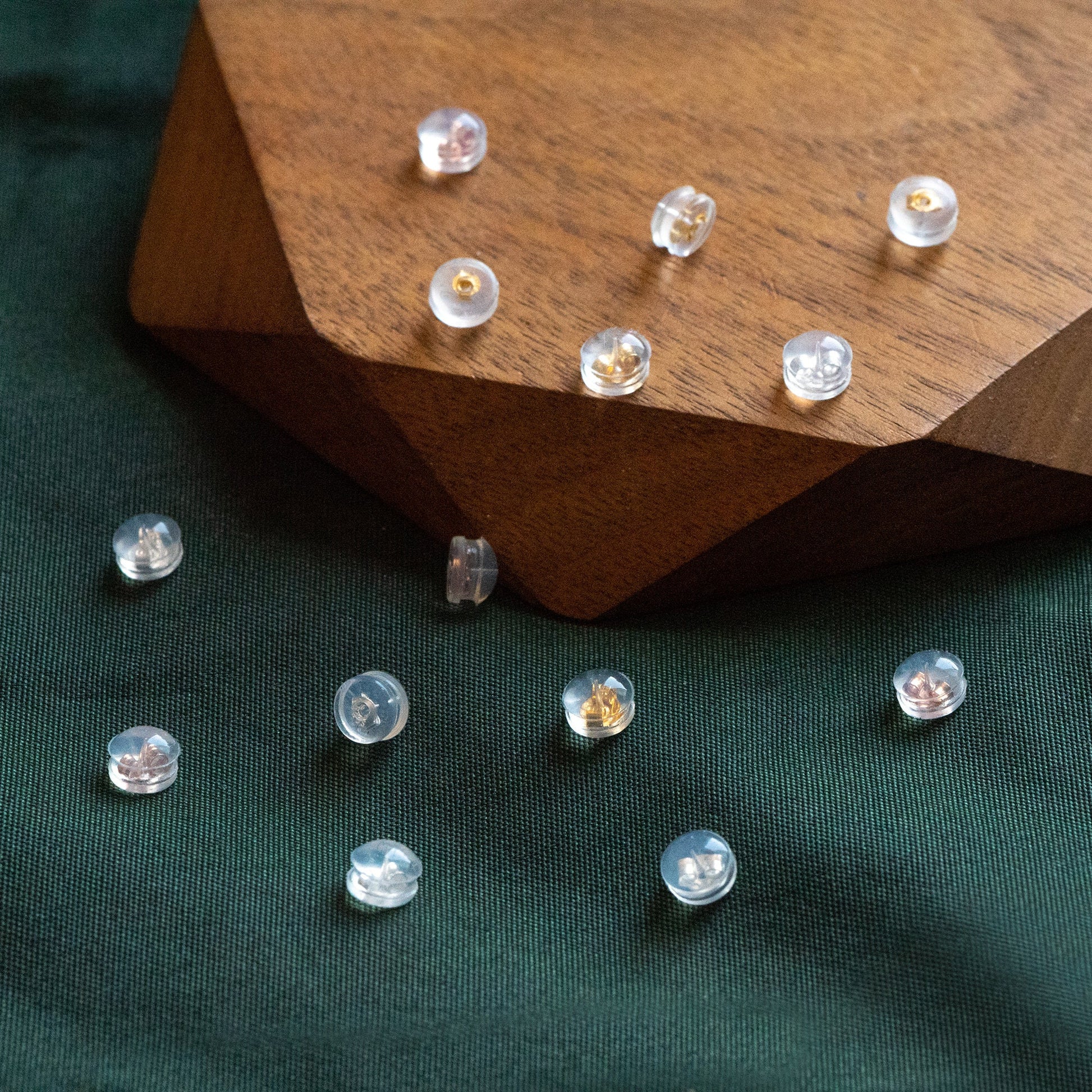 20pcs Sterling Silver Ear Nuts, Gold/ Silver / Rose Gold, Rubber Earring Back Stoppers 5.5mm, Earring Findings Wholesale (#CY-001)