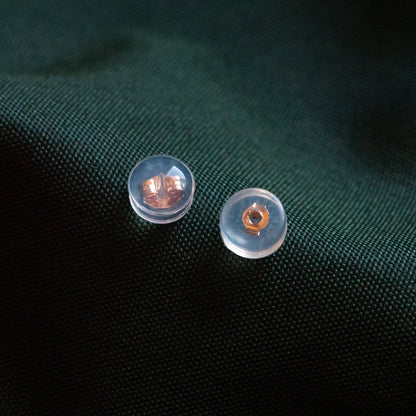 20pcs Sterling Silver Ear Nuts, Gold/ Silver / Rose Gold, Rubber Earring Back Stoppers 5.5mm, Earring Findings Wholesale (#CY-001)