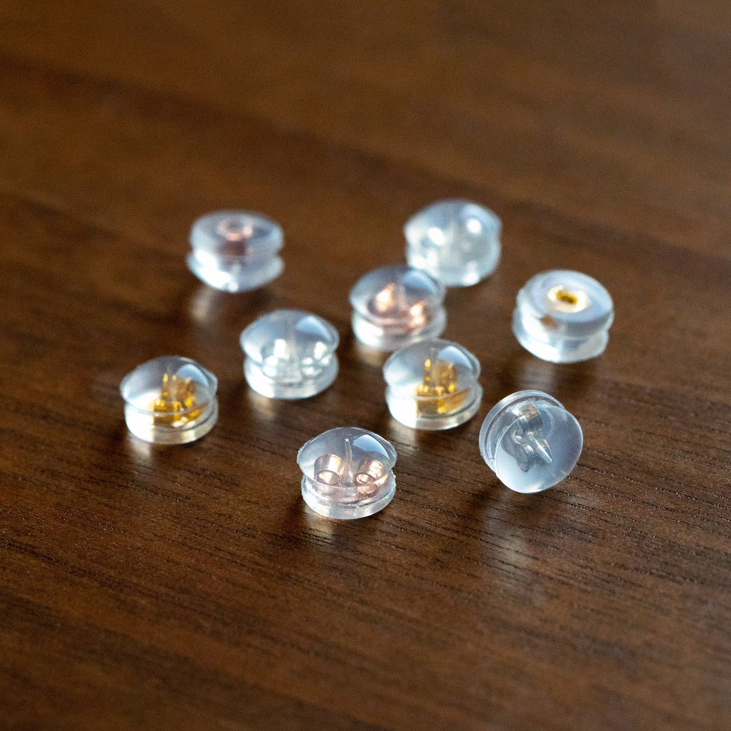 20pcs Sterling Silver Ear Nuts, Gold/ Silver / Rose Gold, Rubber Earring Back Stoppers 5.5mm, Earring Findings Wholesale (#CY-001)