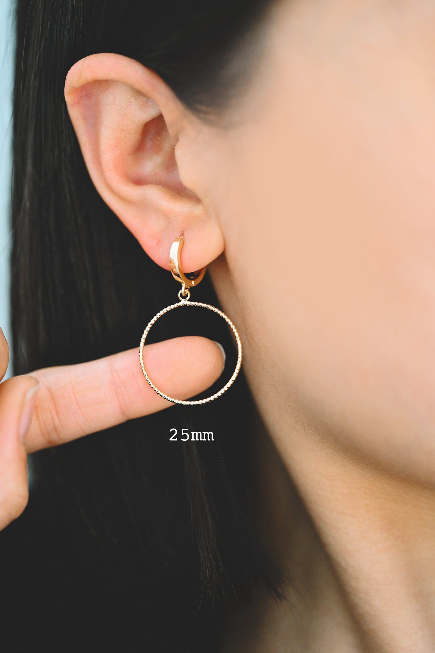 10pcs Gold/ Silver Tone Round Circle Pendants 20/ 22/ 25mm, Gold/ Rhodium plated Brass Ring Charms, Geometric Loop Pendants (GB-211)