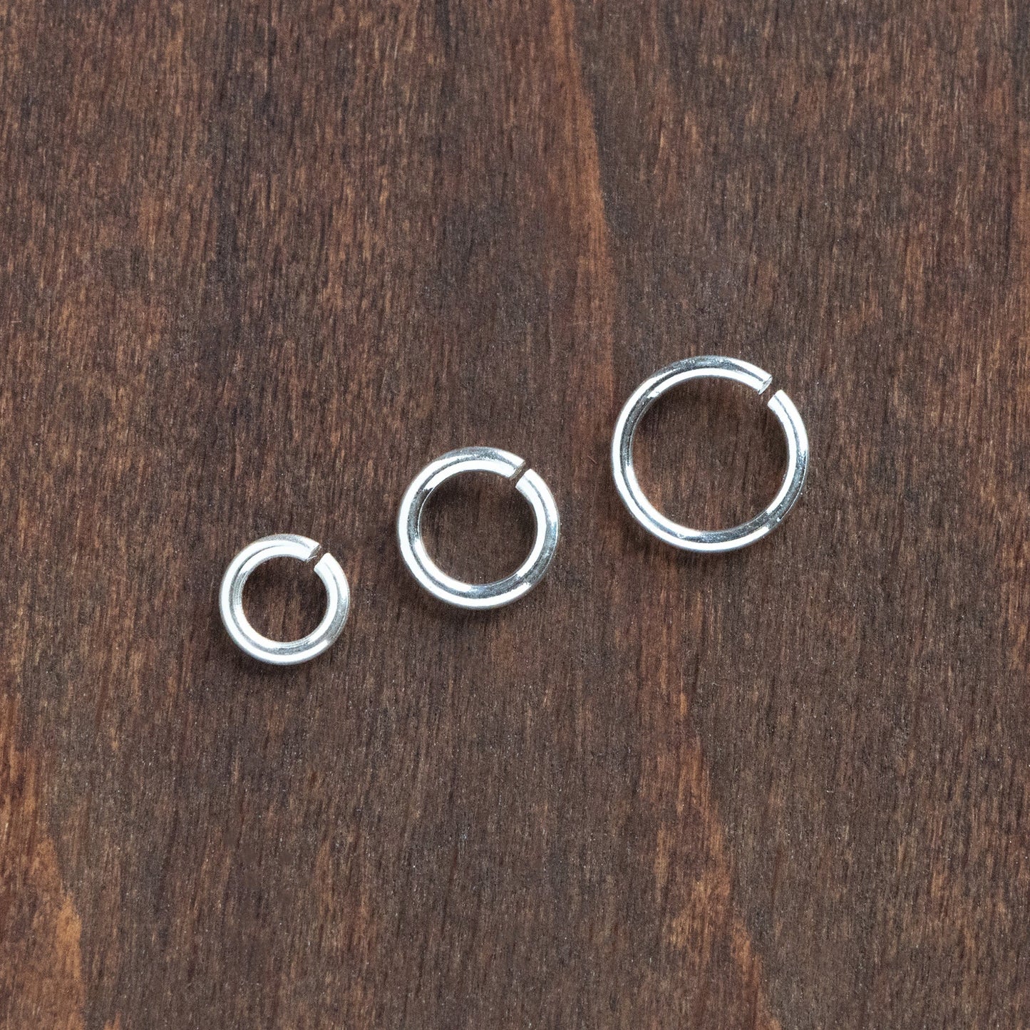50pcs Sterling Silver Open Jump Rings, 4-6mm by 0.7-0.8mm (20-21 Gauge), .925 Silver Split Ring (CY-007)