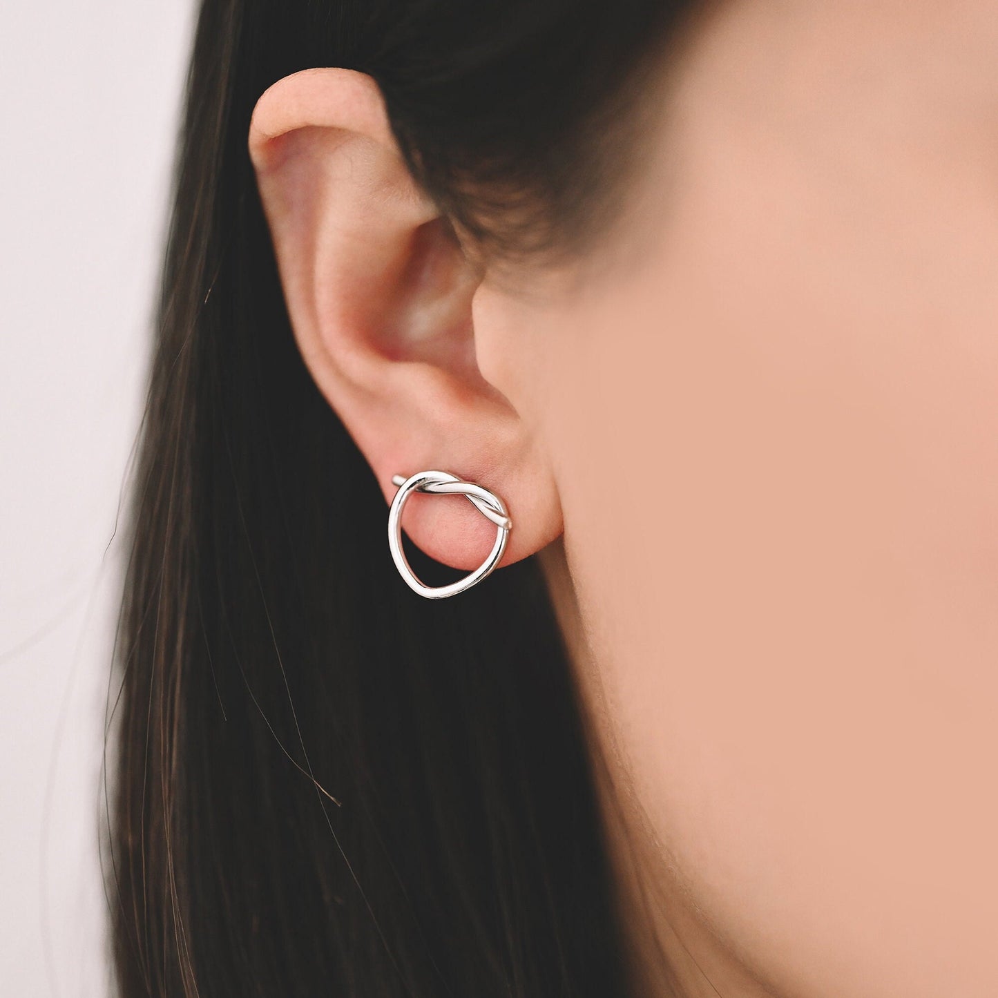 10pcs Gold/ Silver tone Heart Wire Earring Posts 18x14mm, Gold/ Rhodium plated Brass Ear Stud Components (GB-525)