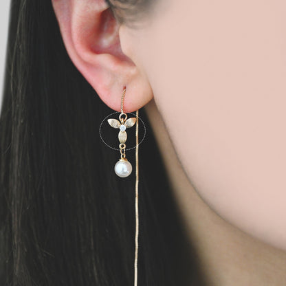 10pcs CZ Pave Gold Leaf Charms 11x10.5mm, Mini Flower Connector Pendants (GB-3780-F)