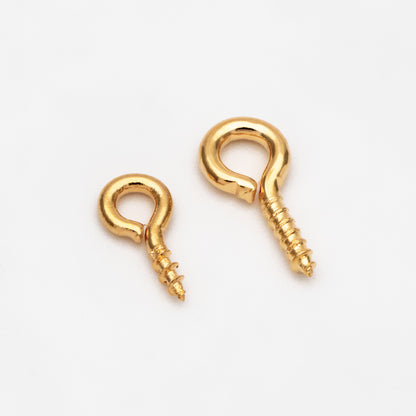 20pcs Gold/ Silver Screw Eye Bails, Eyelet Screws, Eye Pin, Hooks Bails Findings (GB-2071)