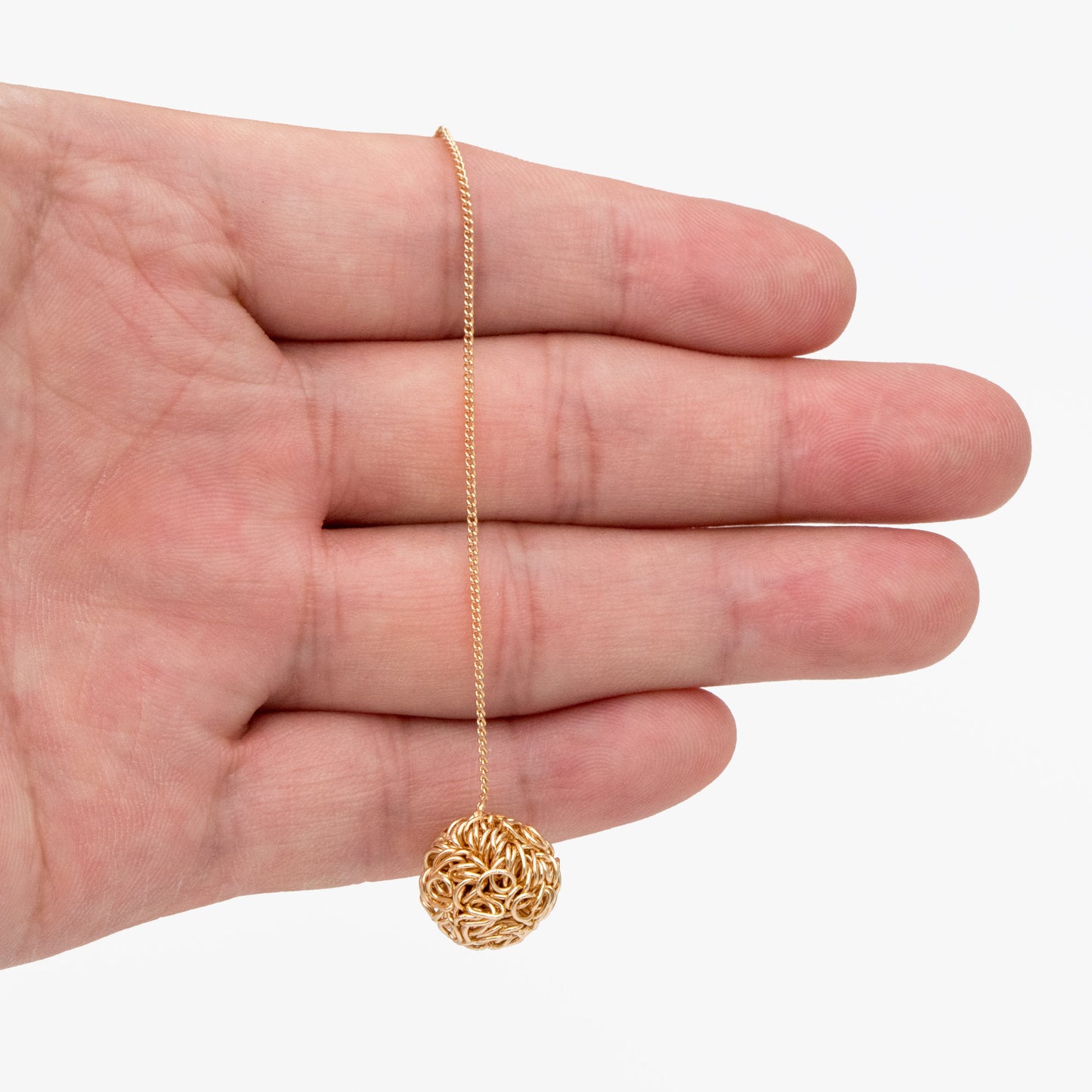 4pcs Gold Wire Ball Chain Earrings, Gold plated Brass, Daity Dangle Earrings (GB-4426)