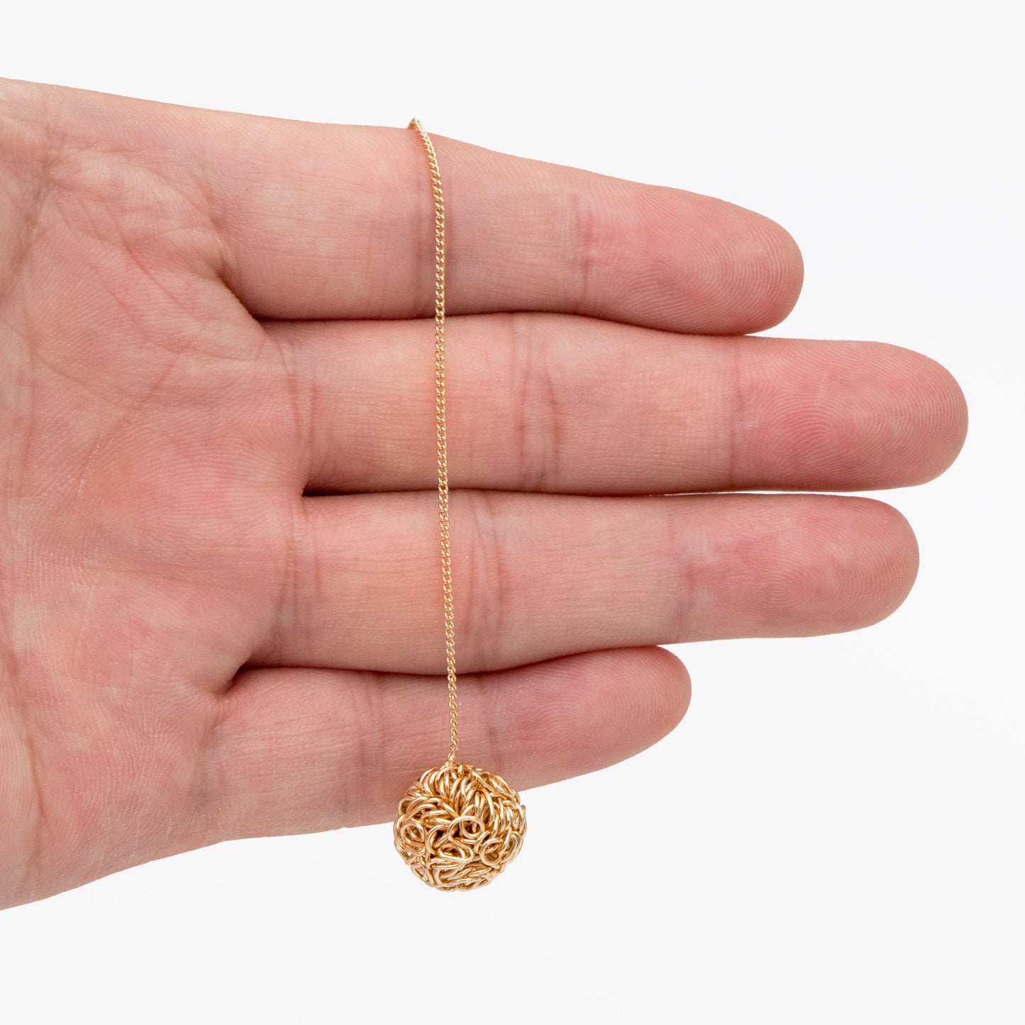 4pcs Gold Wire Ball Chain Earrings, Gold plated Brass, Daity Dangle Earrings (GB-4426)