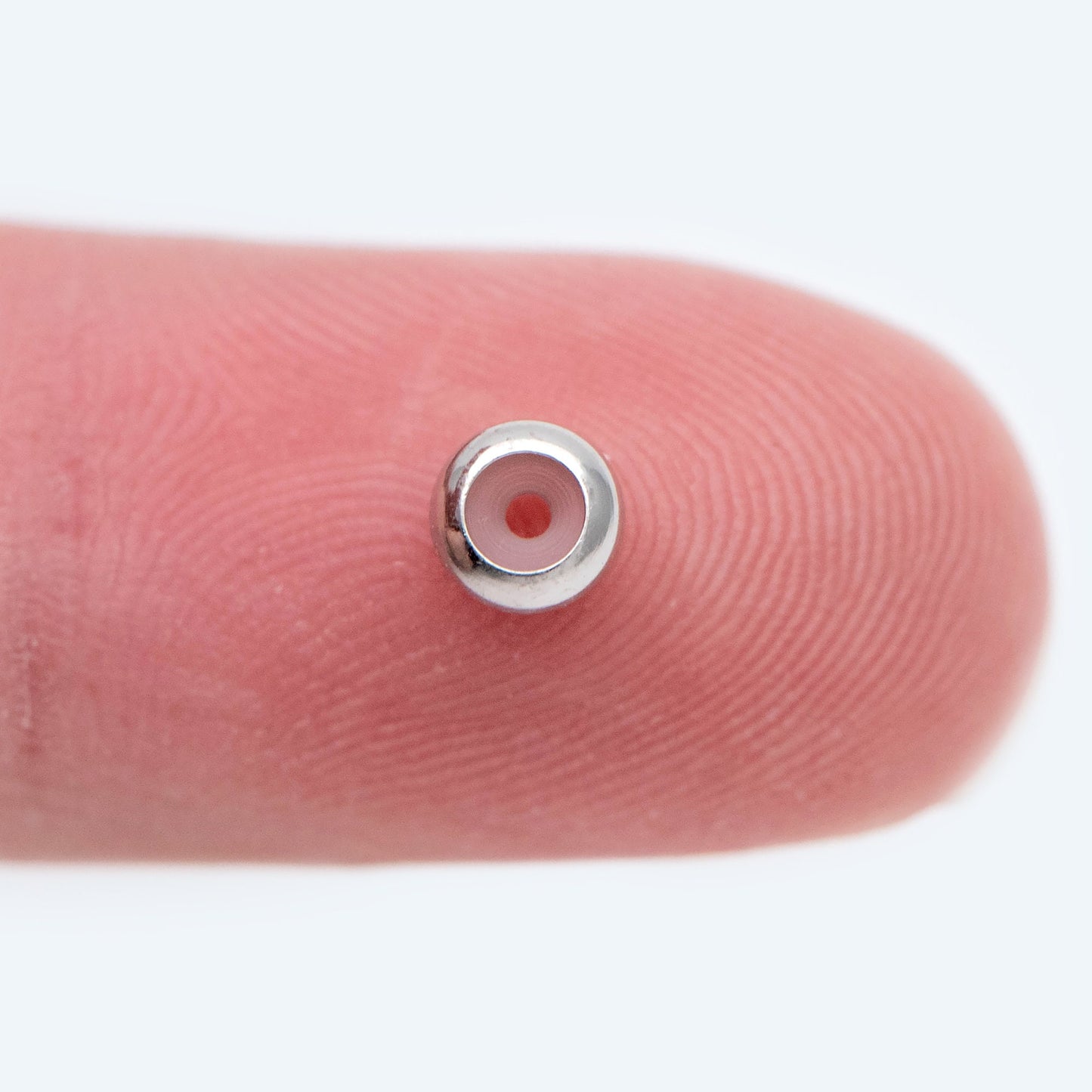 10pcs Gold/ Silver Tone Rondelle Rubber Stopper Beads 4/ 4.5/ 5.5/ 7.5mm, Gold/ Rhodium plated Brass Charm Holder Connector (GB-328)