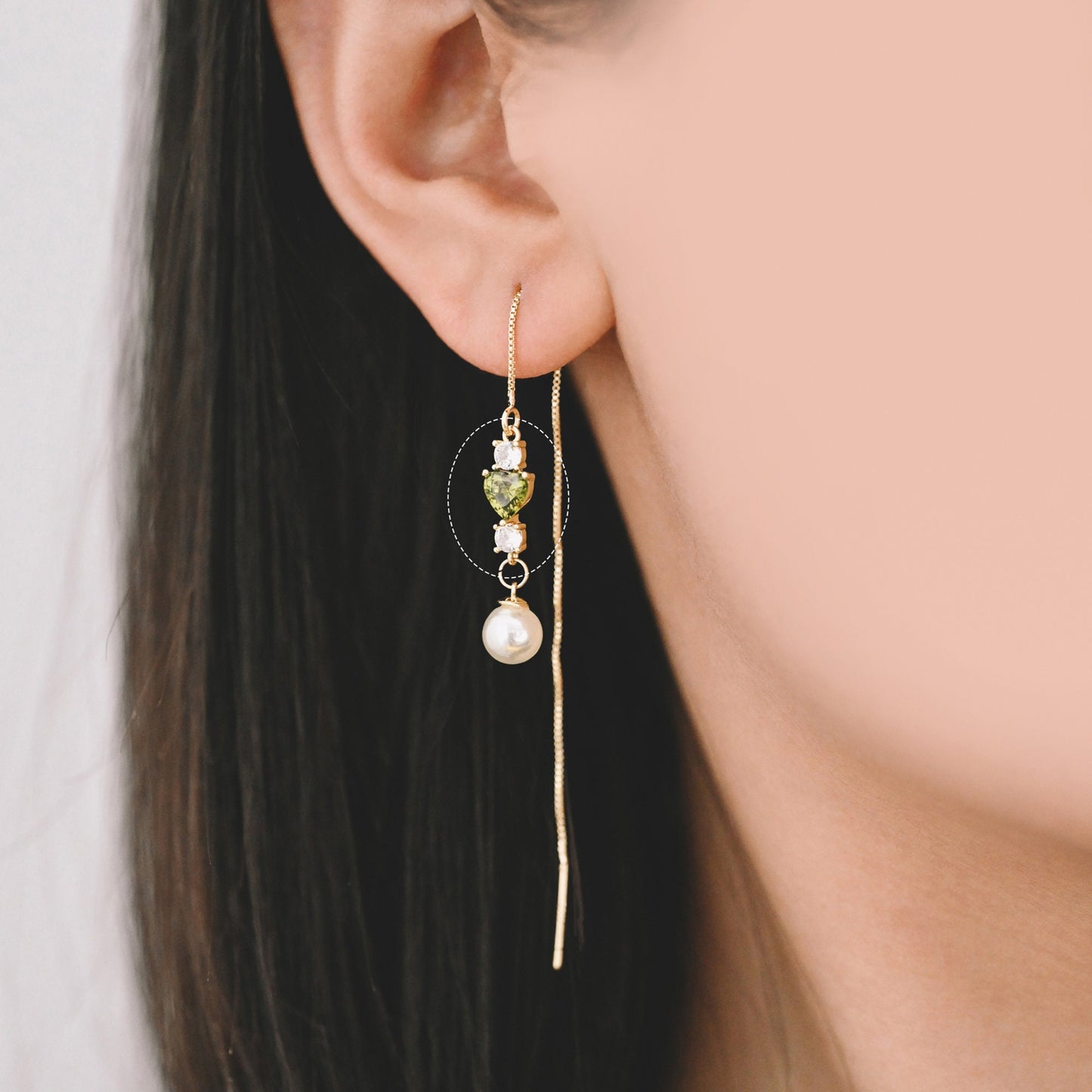 10pcs CZ Pave Heart Connectors, Clear/ Pinkish Red/ Olive Green (GB-1237)