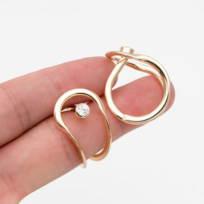 4pcs CZ Pave Gold/ Silver Double Band Ring, Everyday Ring, Fashion Rings, Adjustable Ring, Dainty Ring (#GB-4372)