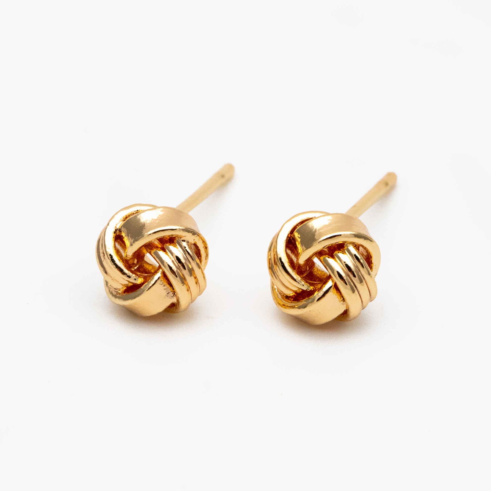 10pcs Gold Knot ear studs, Celtic knot earrings, Minimalist Stud Earrings (GB-4342)