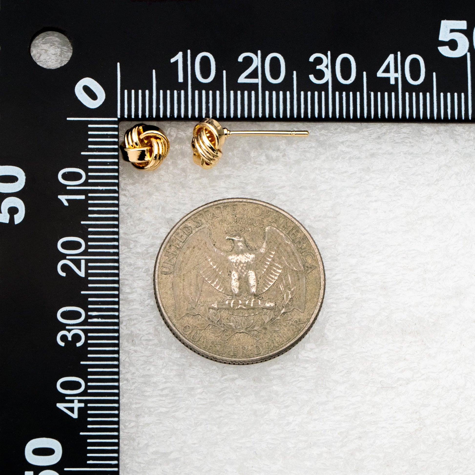 10pcs Gold Knot ear studs, Celtic knot earrings, Minimalist Stud Earrings (GB-4342)