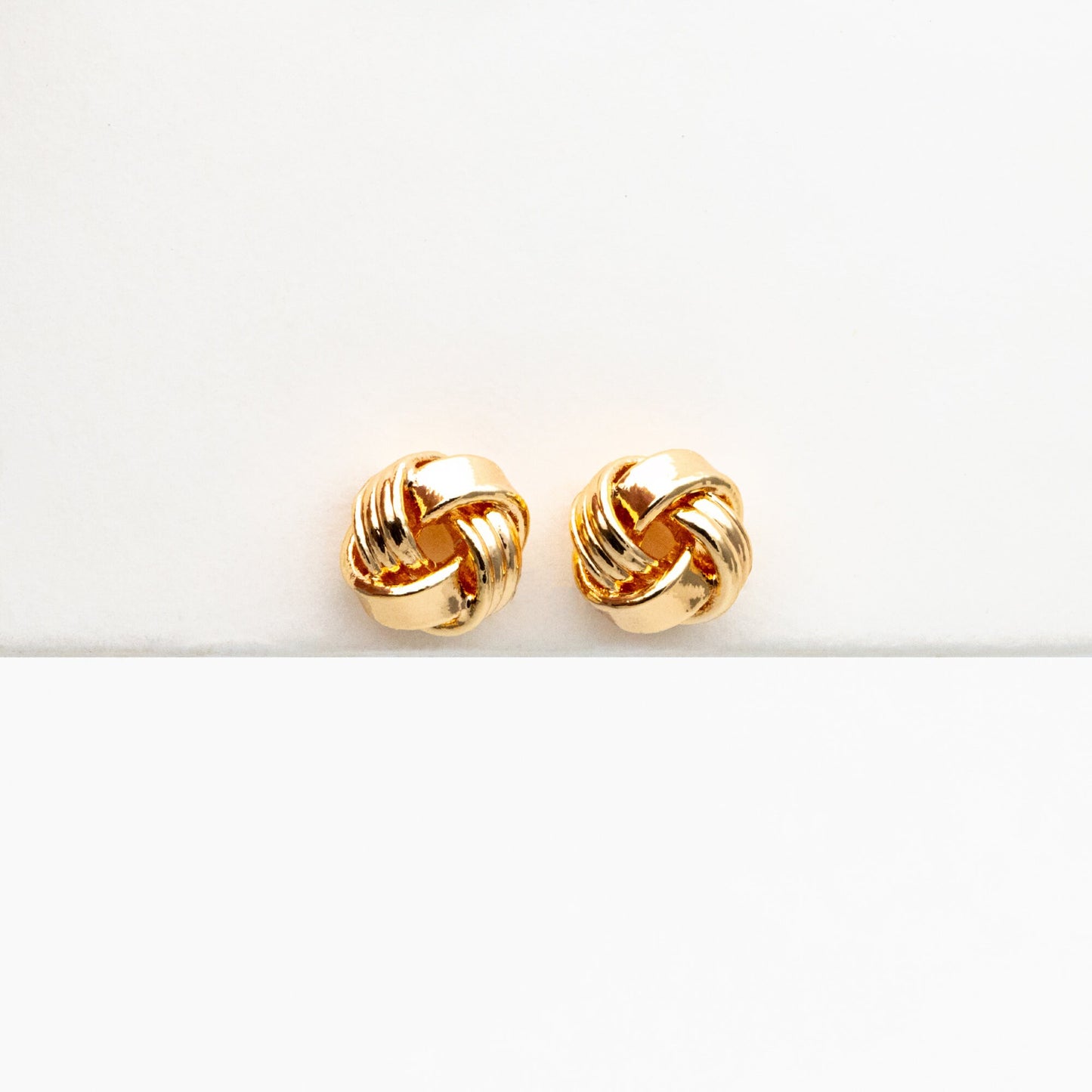 10pcs Gold Knot ear studs, Celtic knot earrings, Minimalist Stud Earrings (GB-4342)