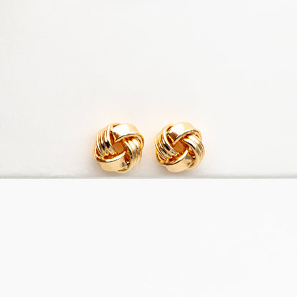 10pcs Gold Knot ear studs, Celtic knot earrings, Minimalist Stud Earrings (GB-4342)