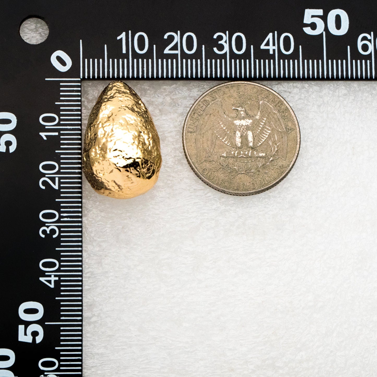 4pcs Gold /Silver Rough Teardrop Earrings, 18K Gold/ Rhodium Plated Brass, Water Drop Stud Earrings (GB-4351)