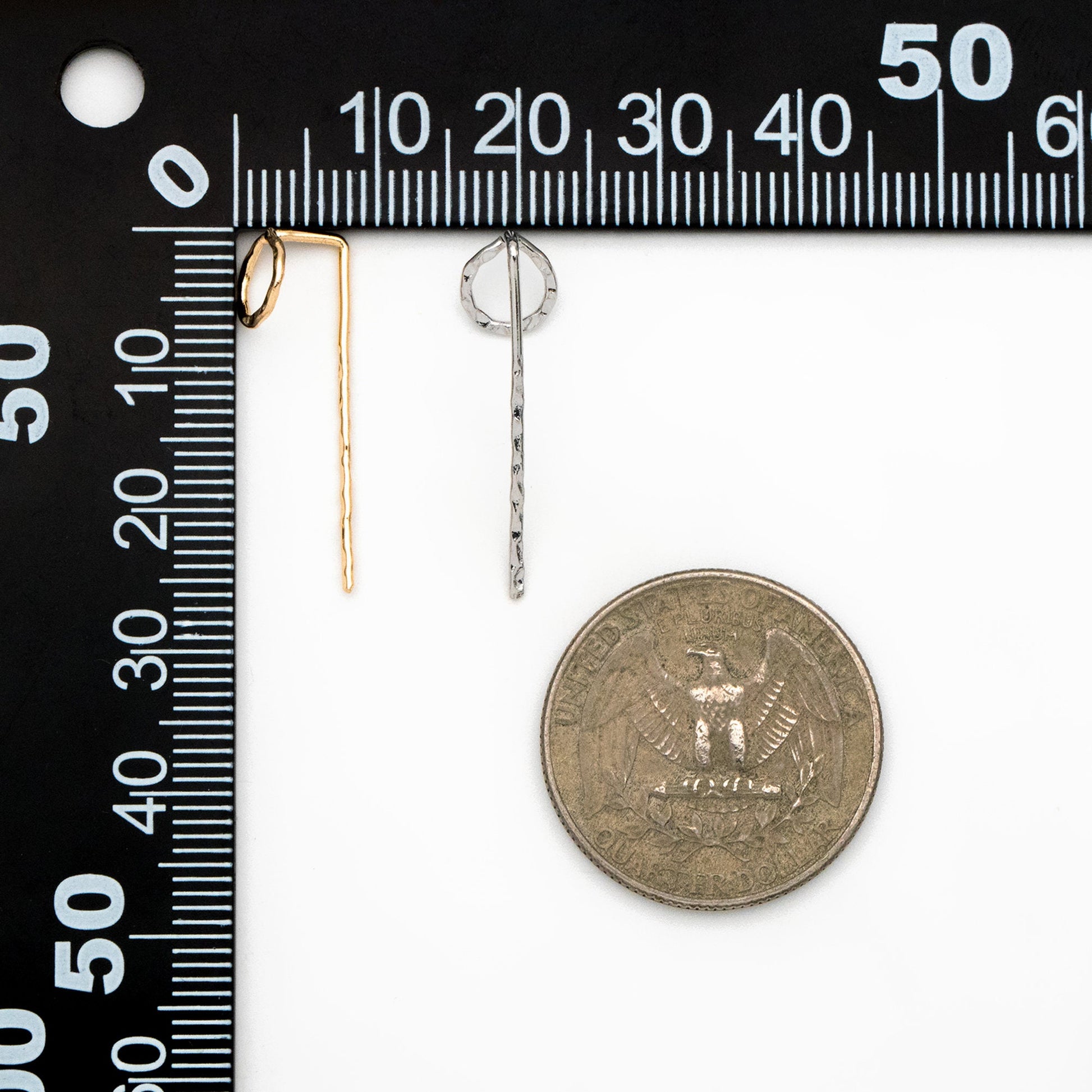 10pcs Gold/ Silver Hammered Hoop Ear Hooks, Gold/ Rhodium plated Brass, Minimalist Round Earrings (GB-4431)